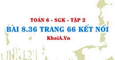 Bài 8.36 trang 66 Toán 6 Tập 2 Kết nối tri thức